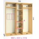 Шкаф-купе Феникс в210-г60 - Серия:Ширина шкафа: Комфорт:180 см / 3-х фасадный