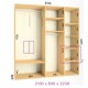 Шкаф-купе Феникс в225-г60 - Серия:Ширина шкафа: Люкс:210 см / 2-х фасадный