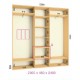 Шкаф-купе Феникс в240-г45 - Серия:Ширина шкафа: Стандарт:230 см / 3-х фасадный