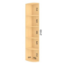 Консоль шкафа-купе в210/г45 - Форма: прямая